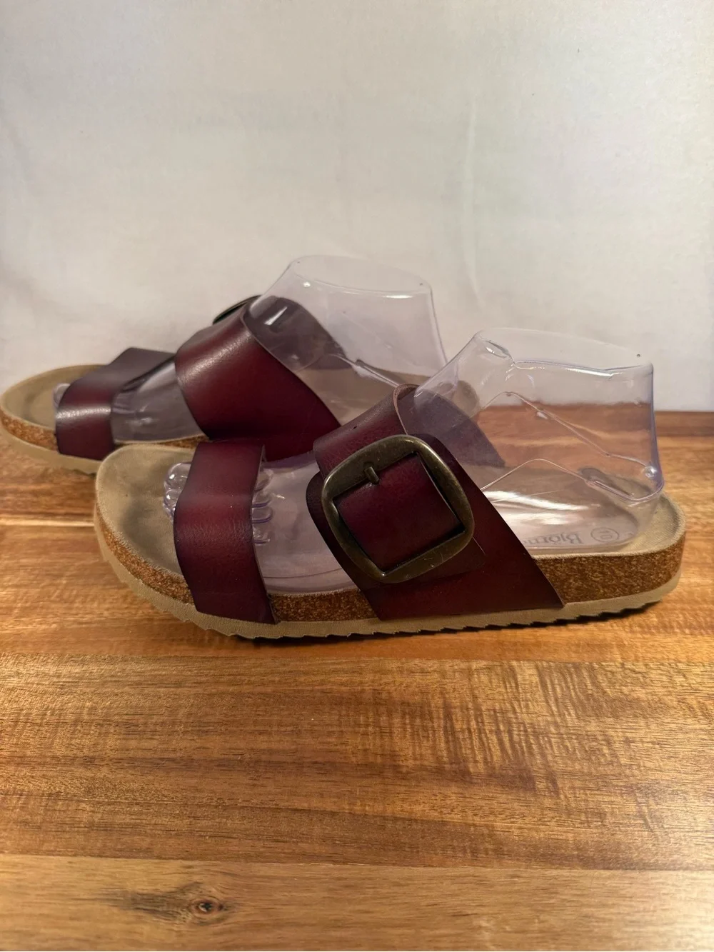 Bjorndal Courtney Cork Footbed Slip-on 2 Strap Sandal Brown Size 10